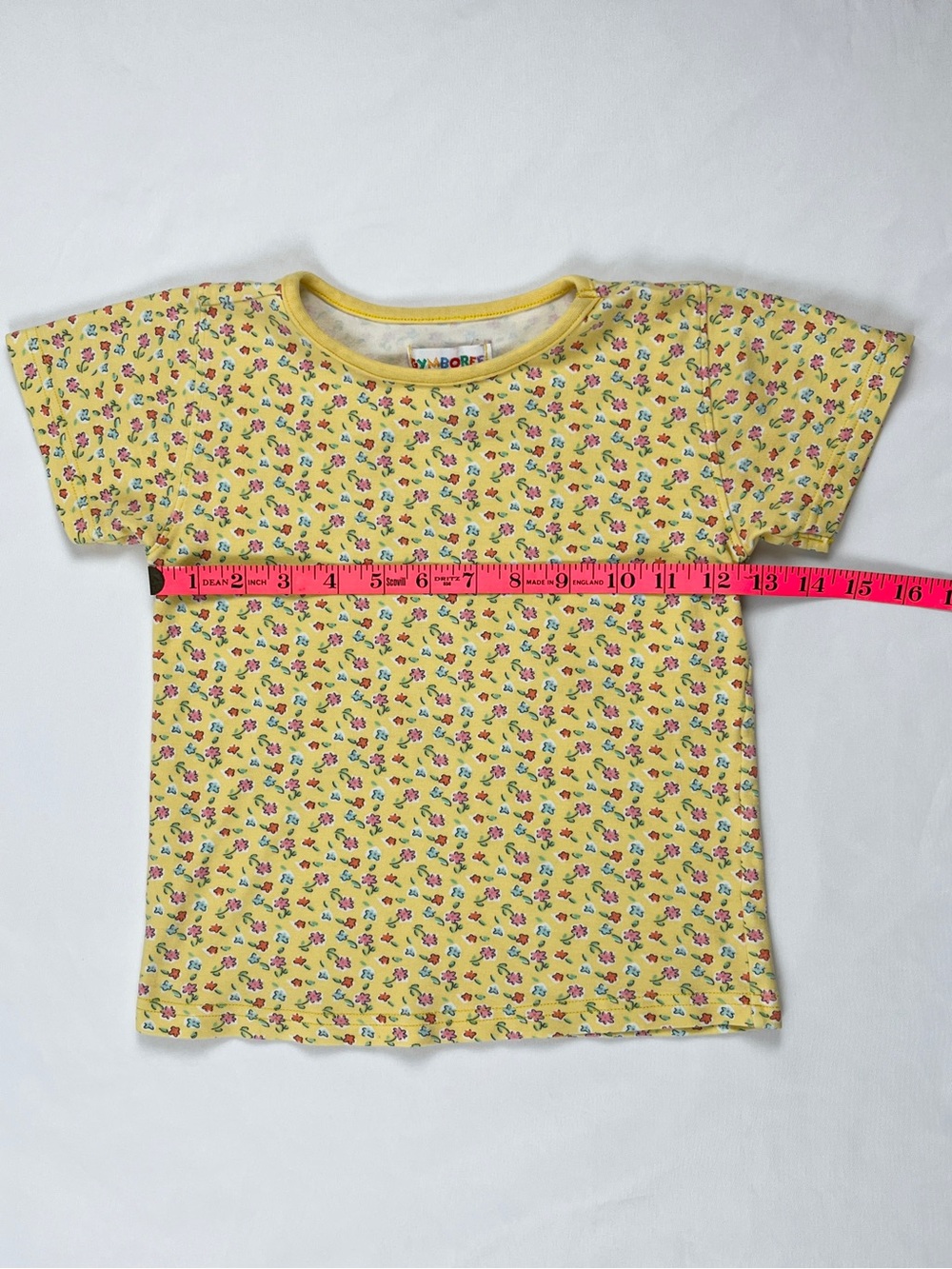 Gymboree Vintage 1998 Yellow Cotton Ditsy Floral Print Tee 5-6 - Picture 4 of 10